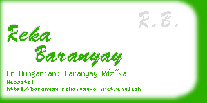 reka baranyay business card